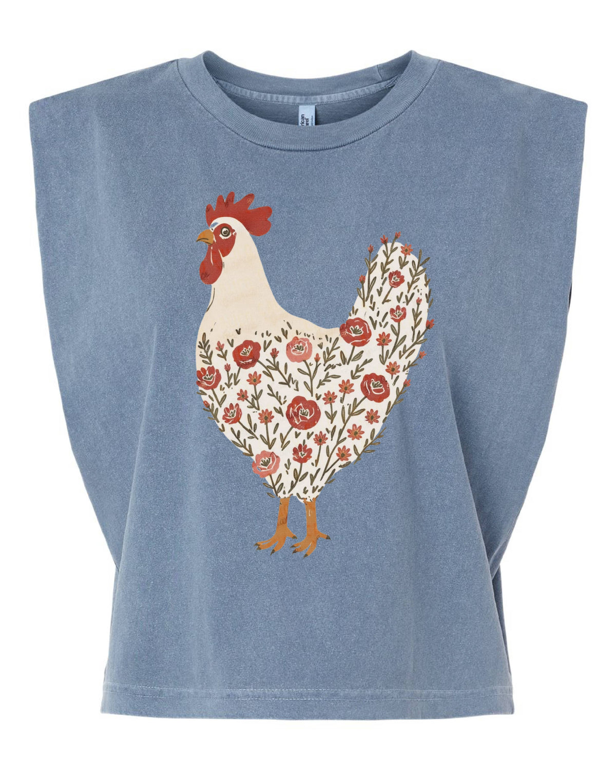 Floral Chicken Boxy Tank