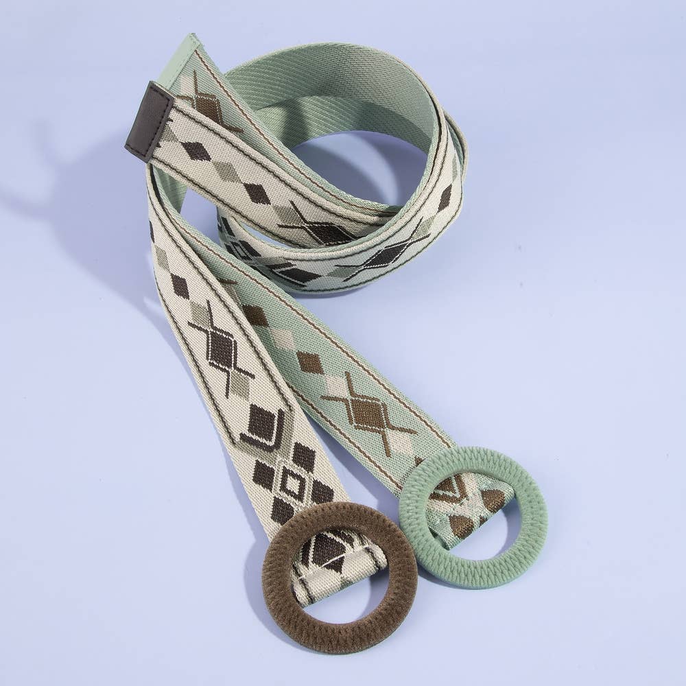 Braided Buckle Boho Belt