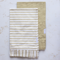 Sage Stripe Ruffle Kitchen Towel