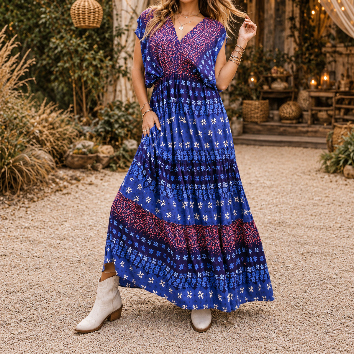 Naya Royal Blue Maxi Dress
