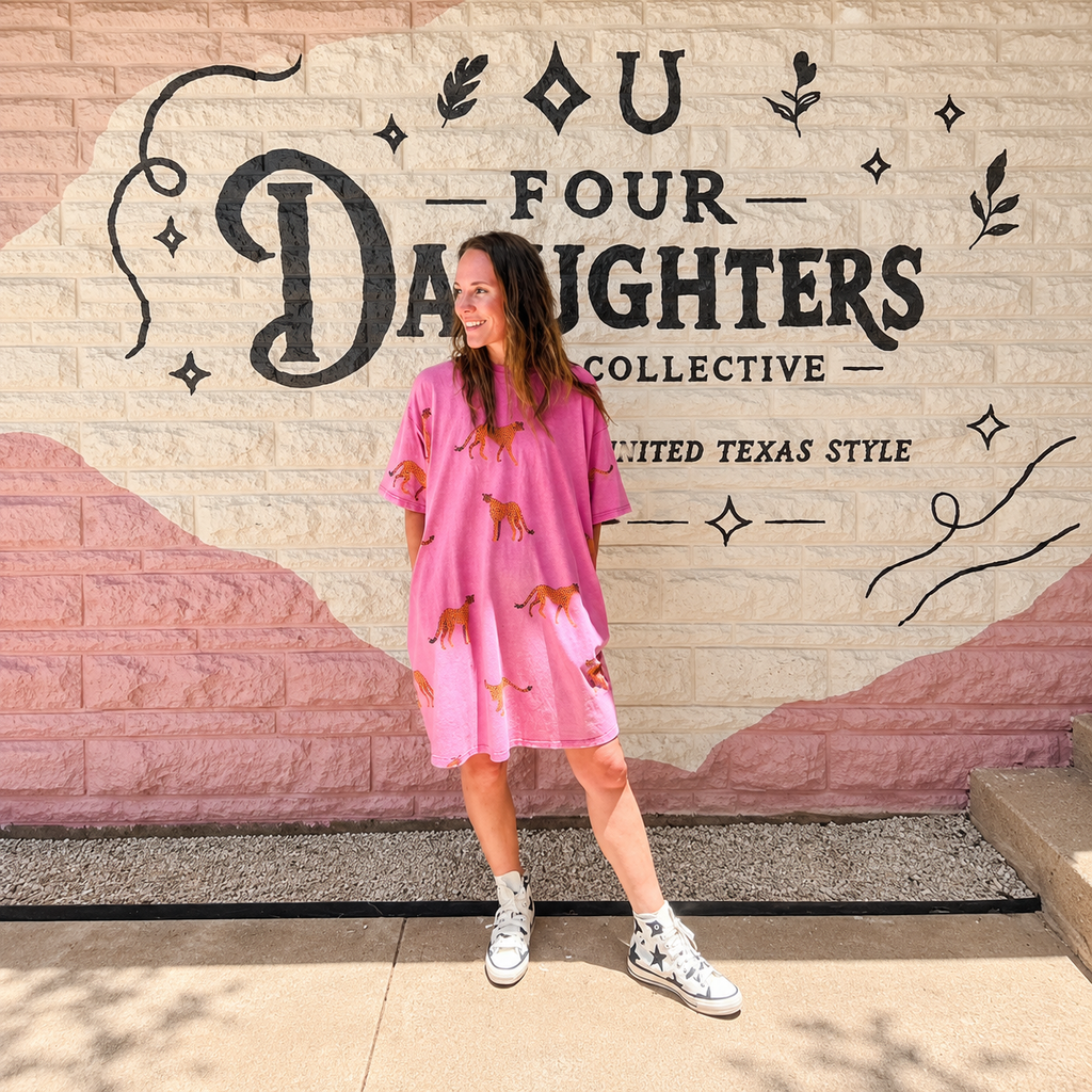 Lola Cheetah T-Shirt Dress