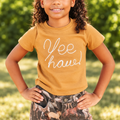 Girls Yee Haw Embroidered Tee