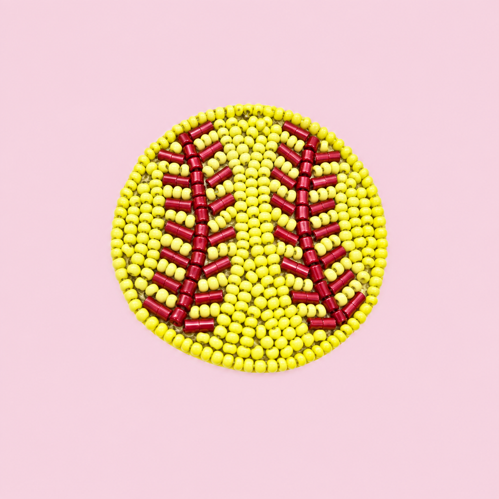 Softball Beaded Pin