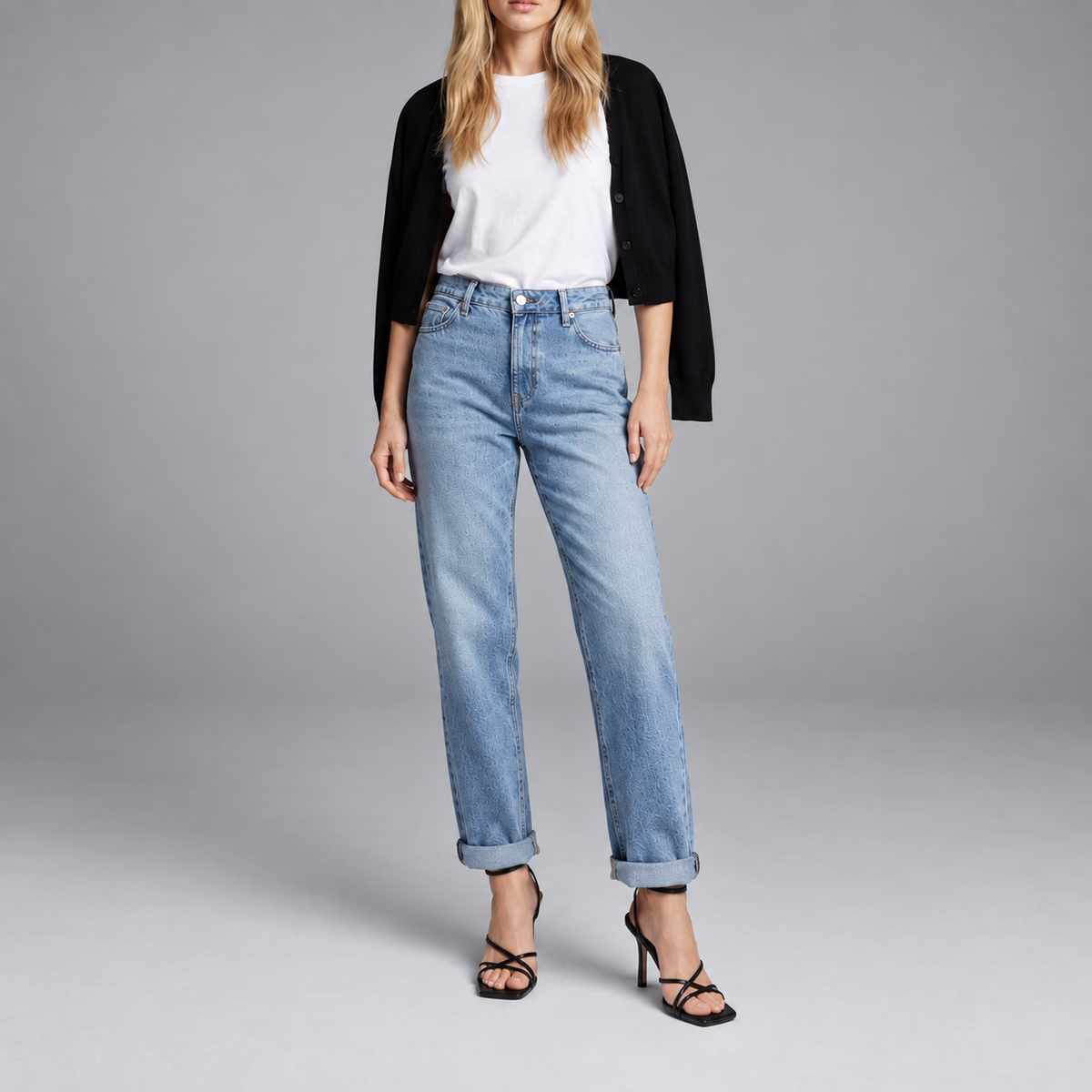 Mid-Rise Wide Baggy Jeans