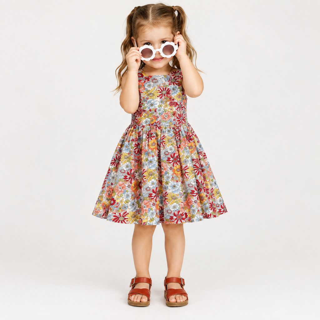 Girls Zinnia Floral Dress