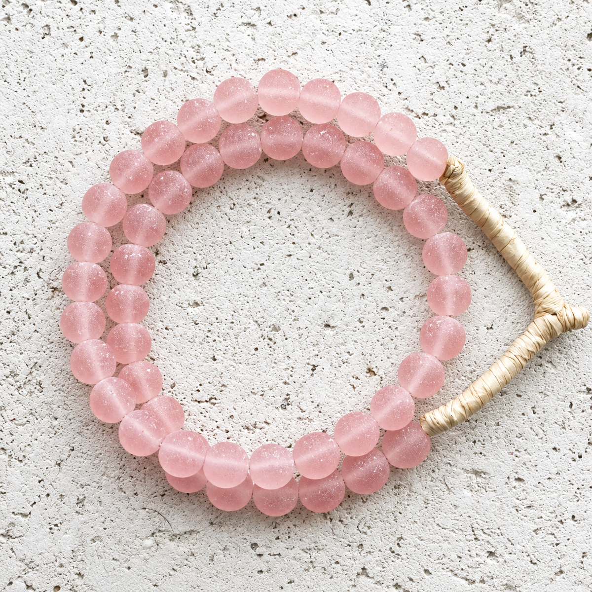 Light Pink Recycled Glass Beads