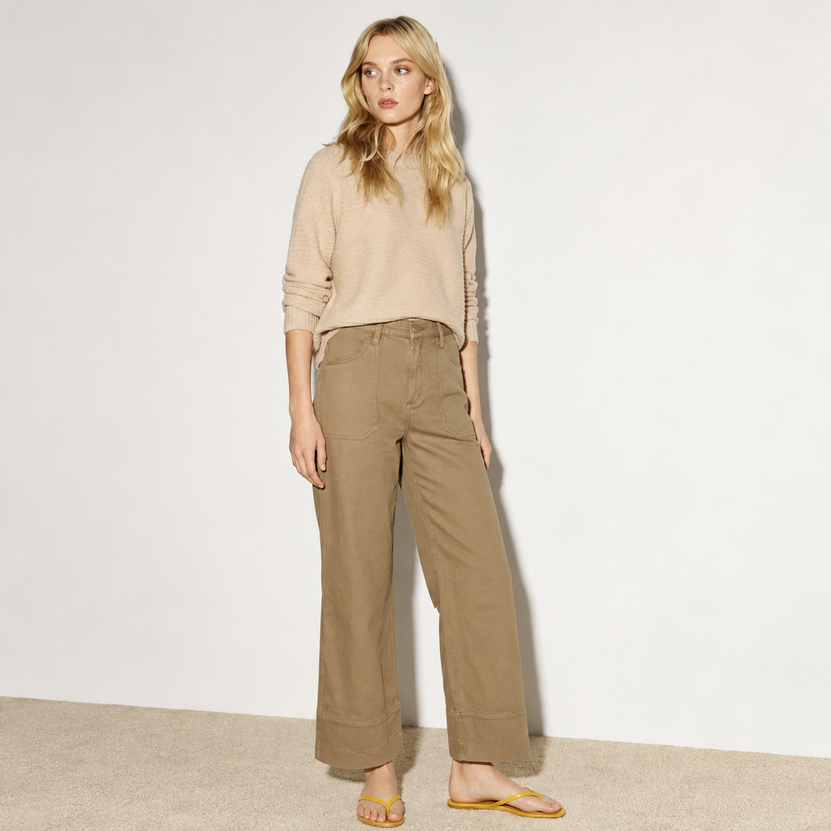 High Rise Tummy Control Palazzo Jeans