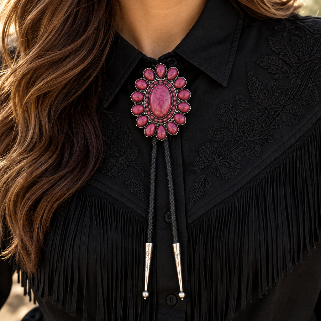 Desert Rose Bolo Tie