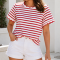Scalloped Stripe Tee