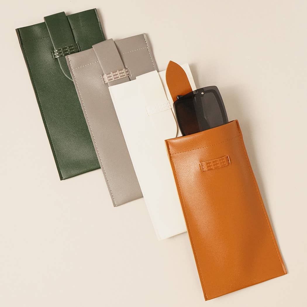 Faux Leather Sunglass Pouch