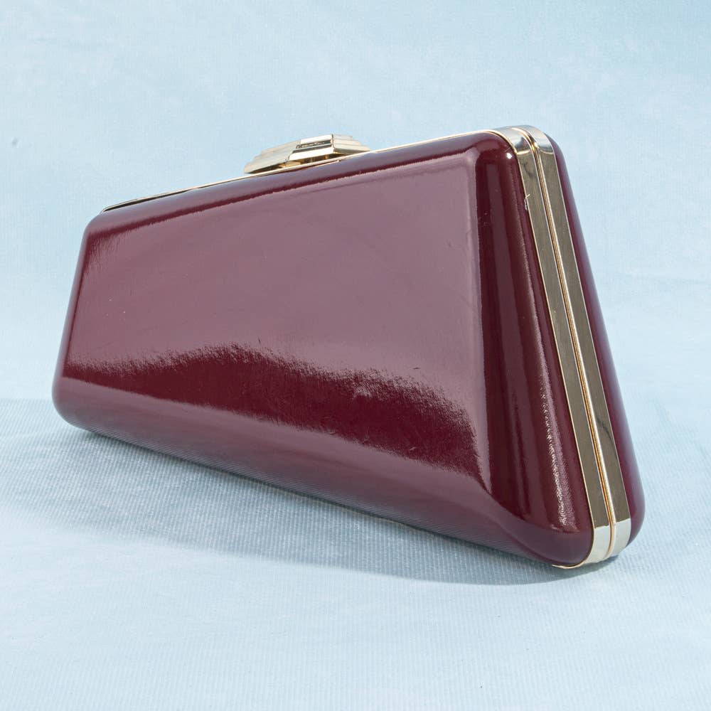 Patent Asymmetric Hard Case Evening Clutch