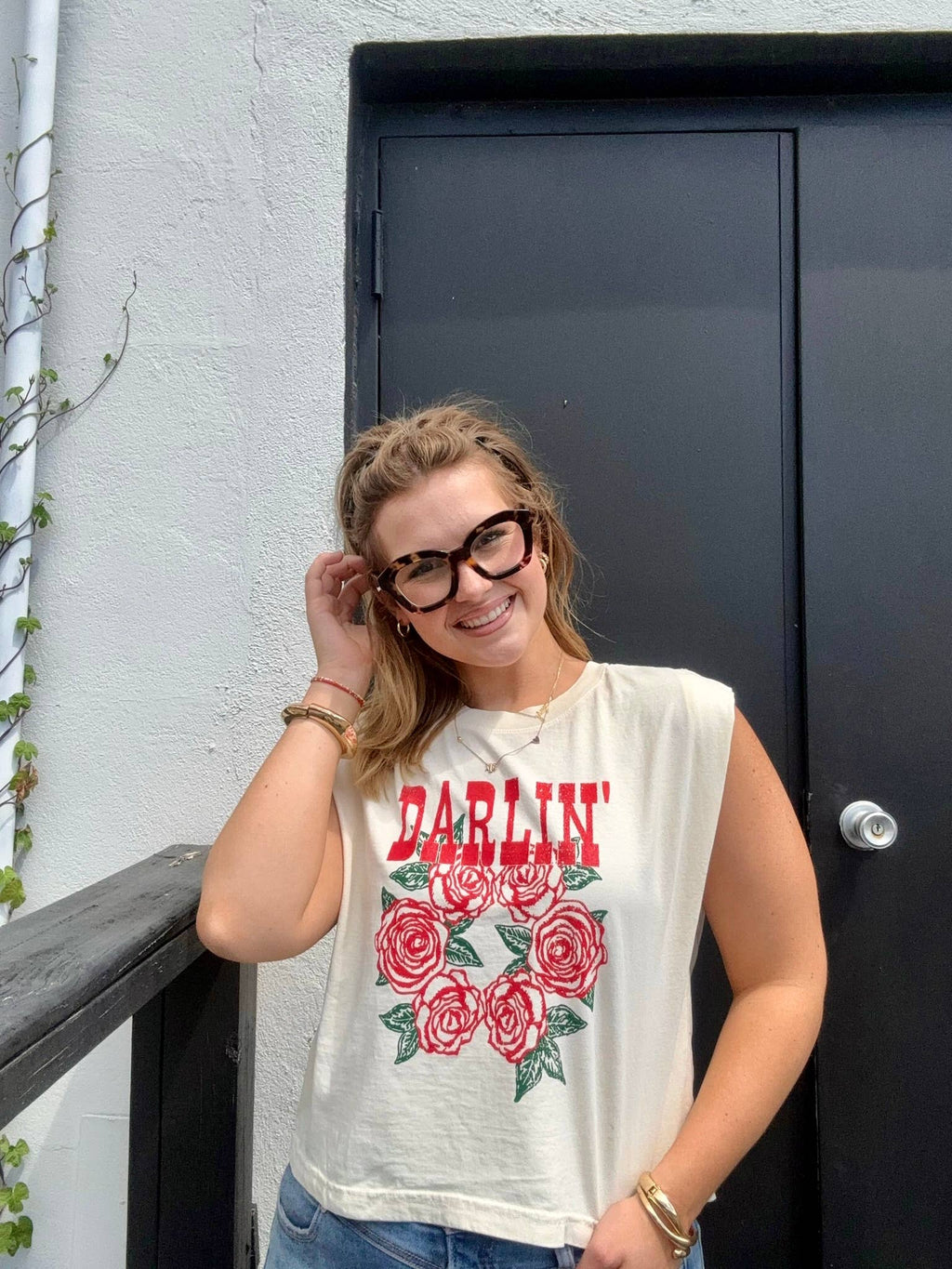 The Darlin' Roses Boxy Tank