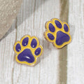 Game Day Paw Stud Earrings