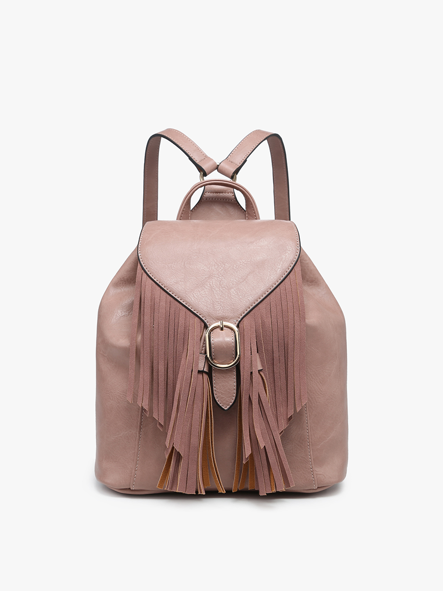 Jewel Fringe Bucket Backpack
