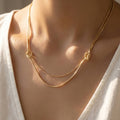 Double Strand Knotted Necklace