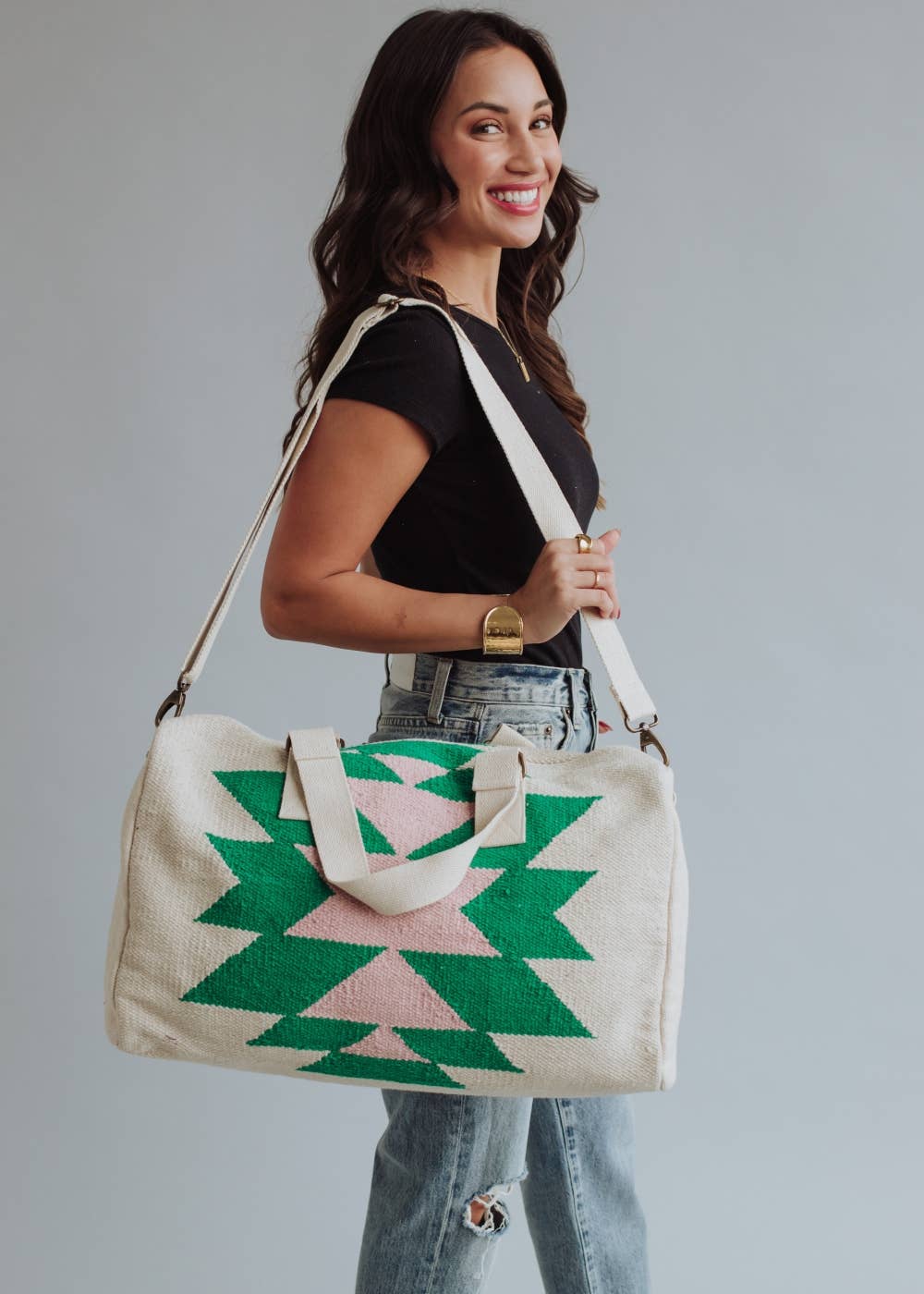 Geometric Western Weekend Duffel