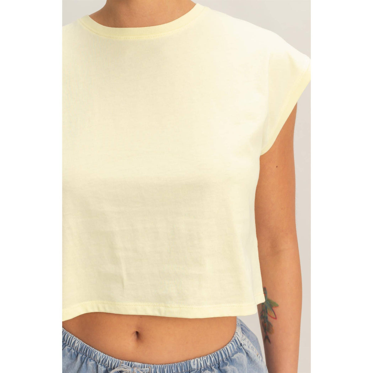 Classic Crew-Neck Sleeveless Top