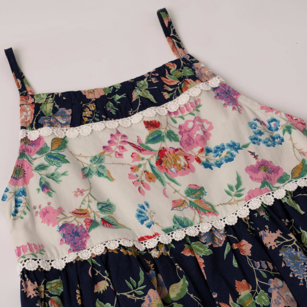 Girls Mixed Floral Babydoll Dress