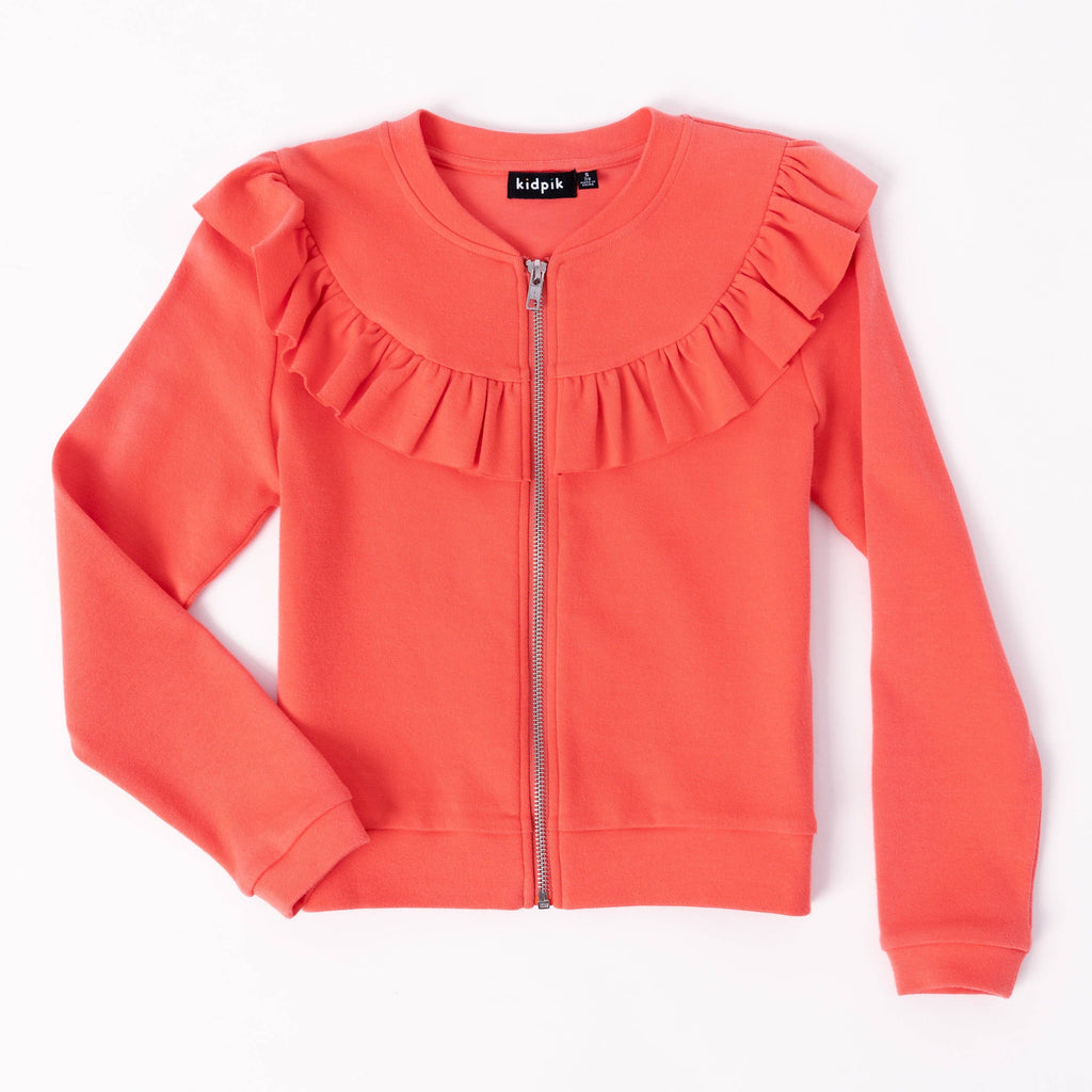 Shoulder Ruffle Cardigan