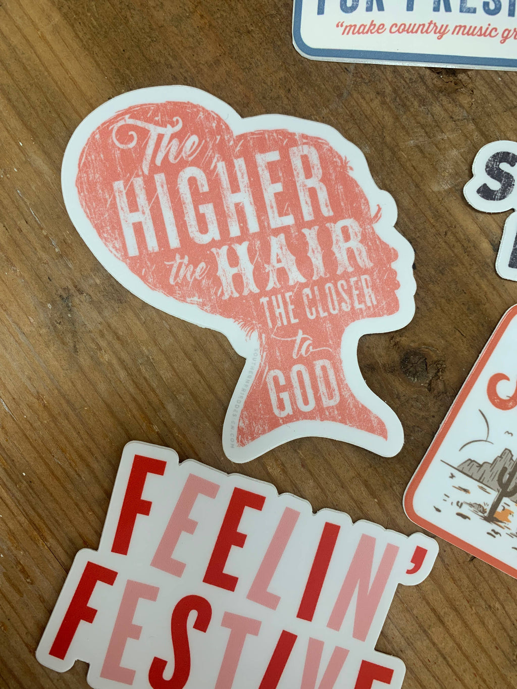 Higher the Hair Sticker