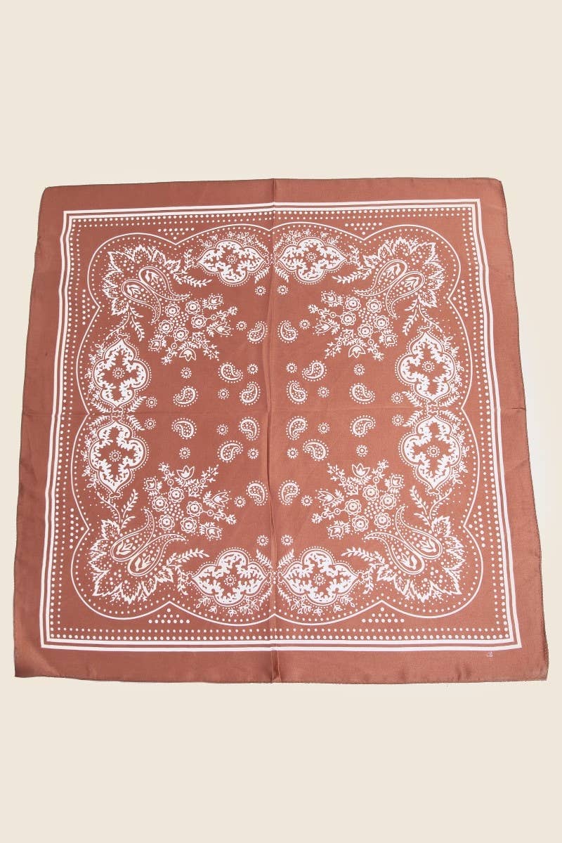 Light Paisley Bandana Scarf