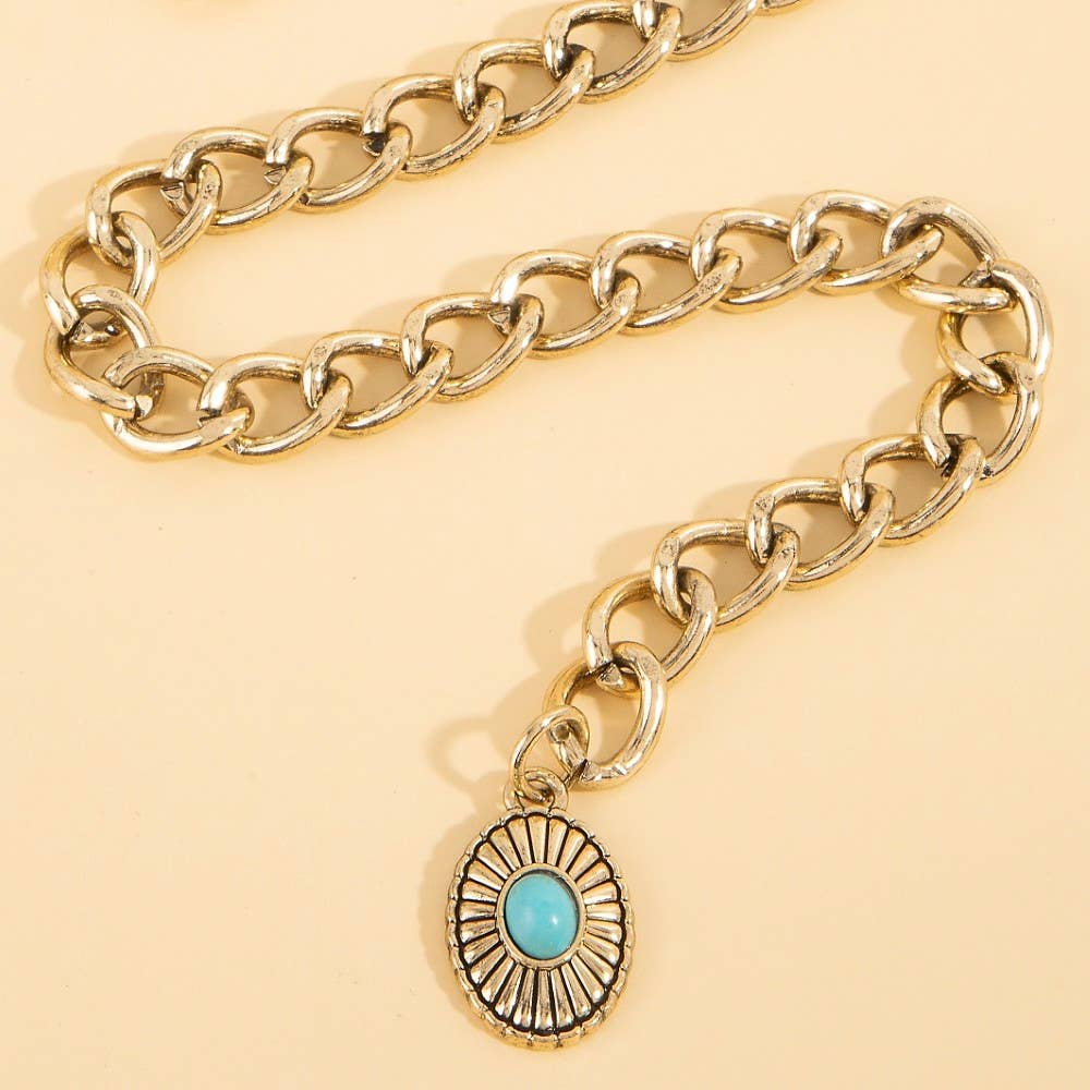 Western Concho Chain Belt