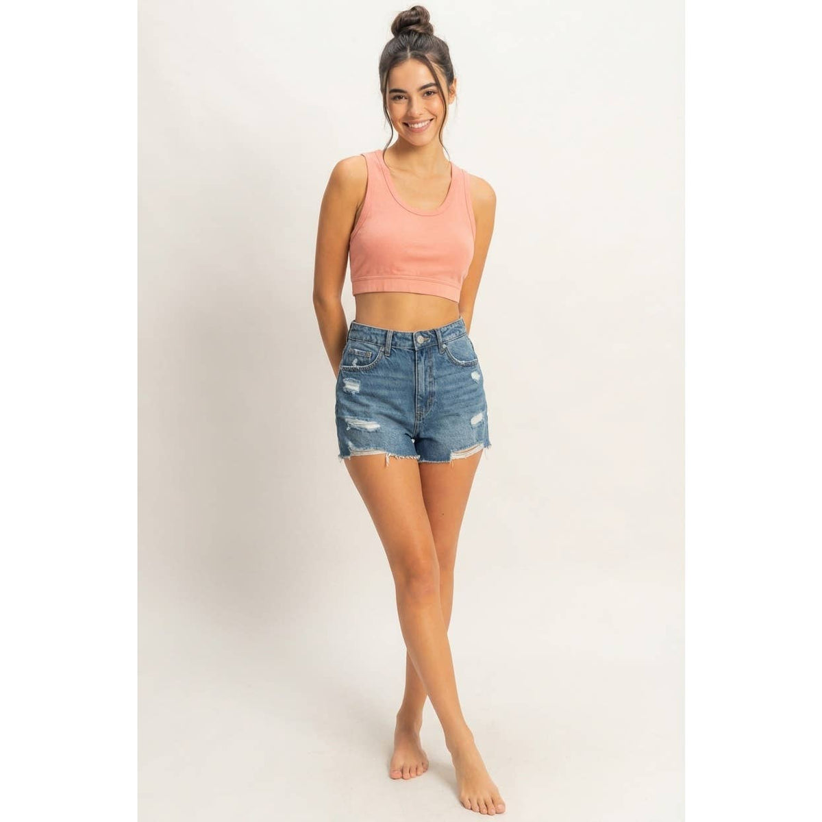 Scoop-Neck Cropped Tank