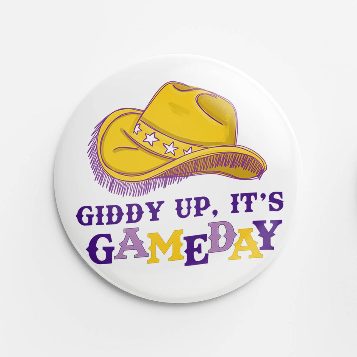 Giddy Up Game Day Button