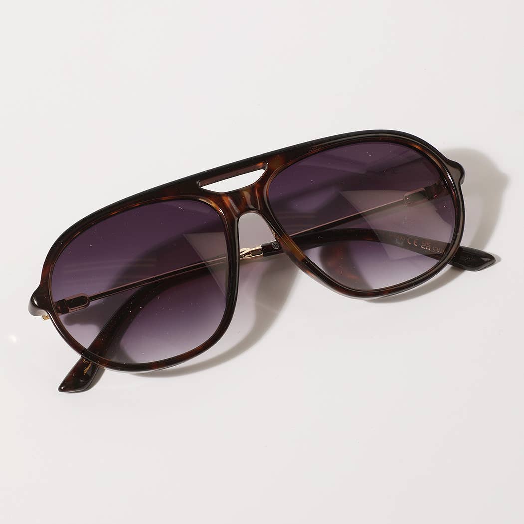 Round Thin-Frame Sunglasses