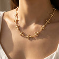 Molten Cross Link Statement Necklace