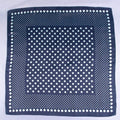 Navy Ombre Polka Dot Satin Scarf