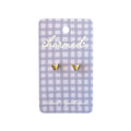 Gold Butterfly Screw-Back Earrings