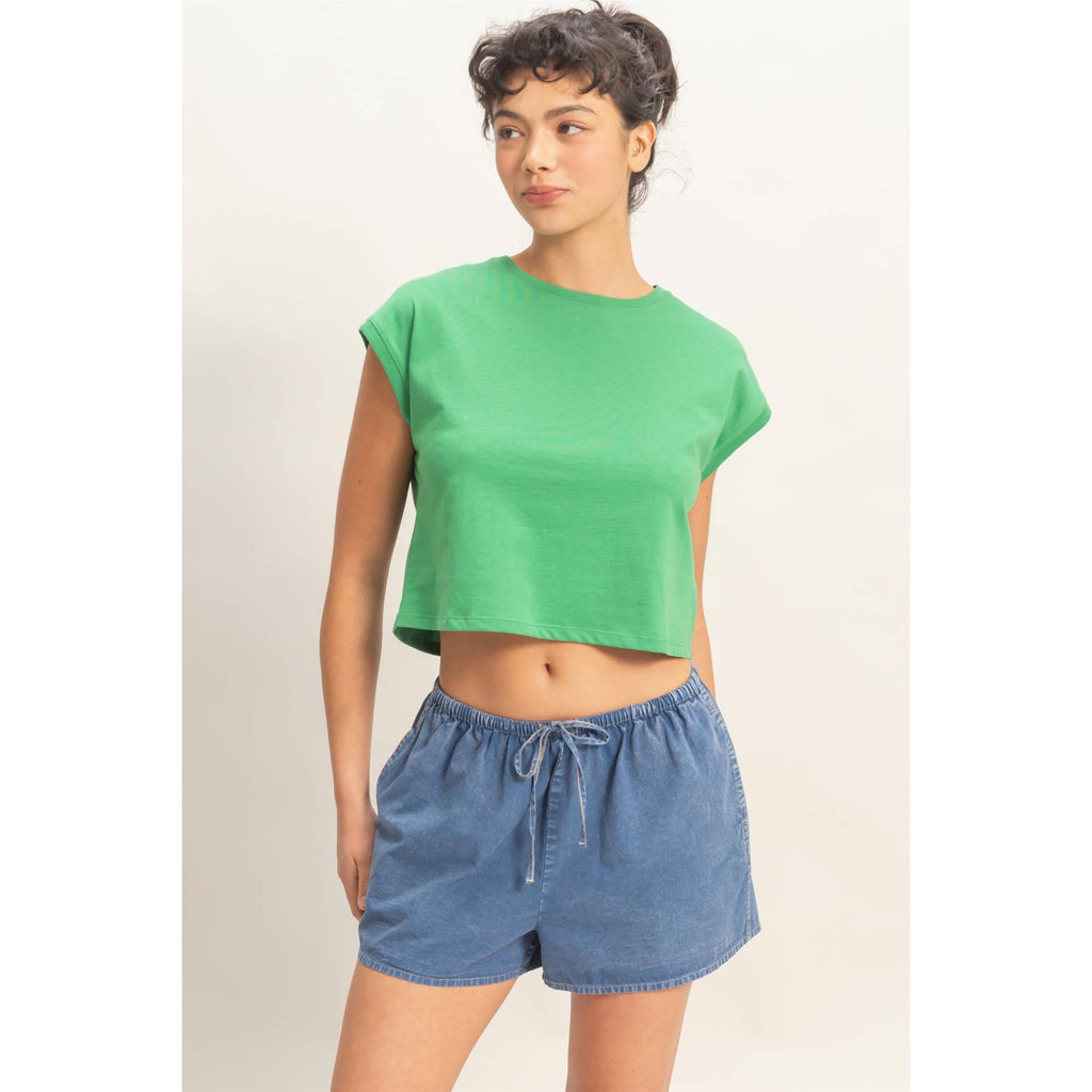Classic Crew-Neck Sleeveless Top