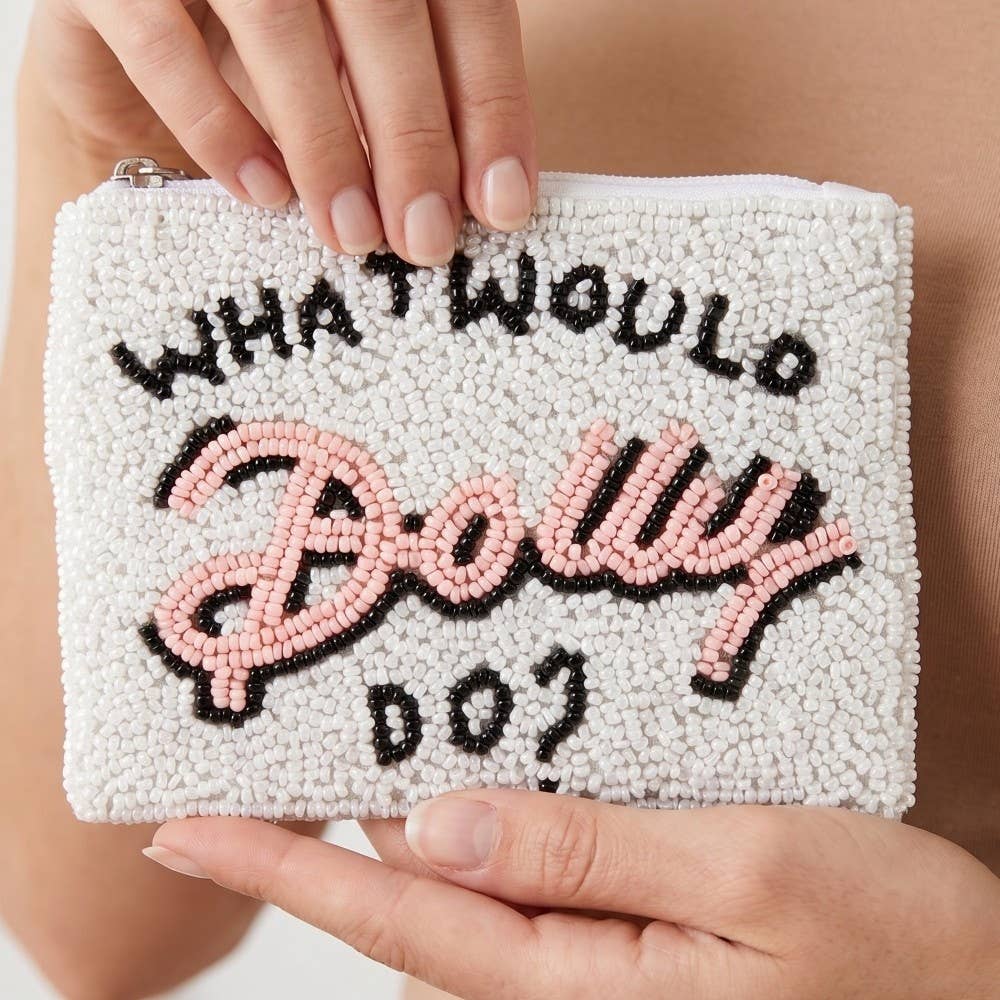 What Would Dolly Do Beaded Coin Purse