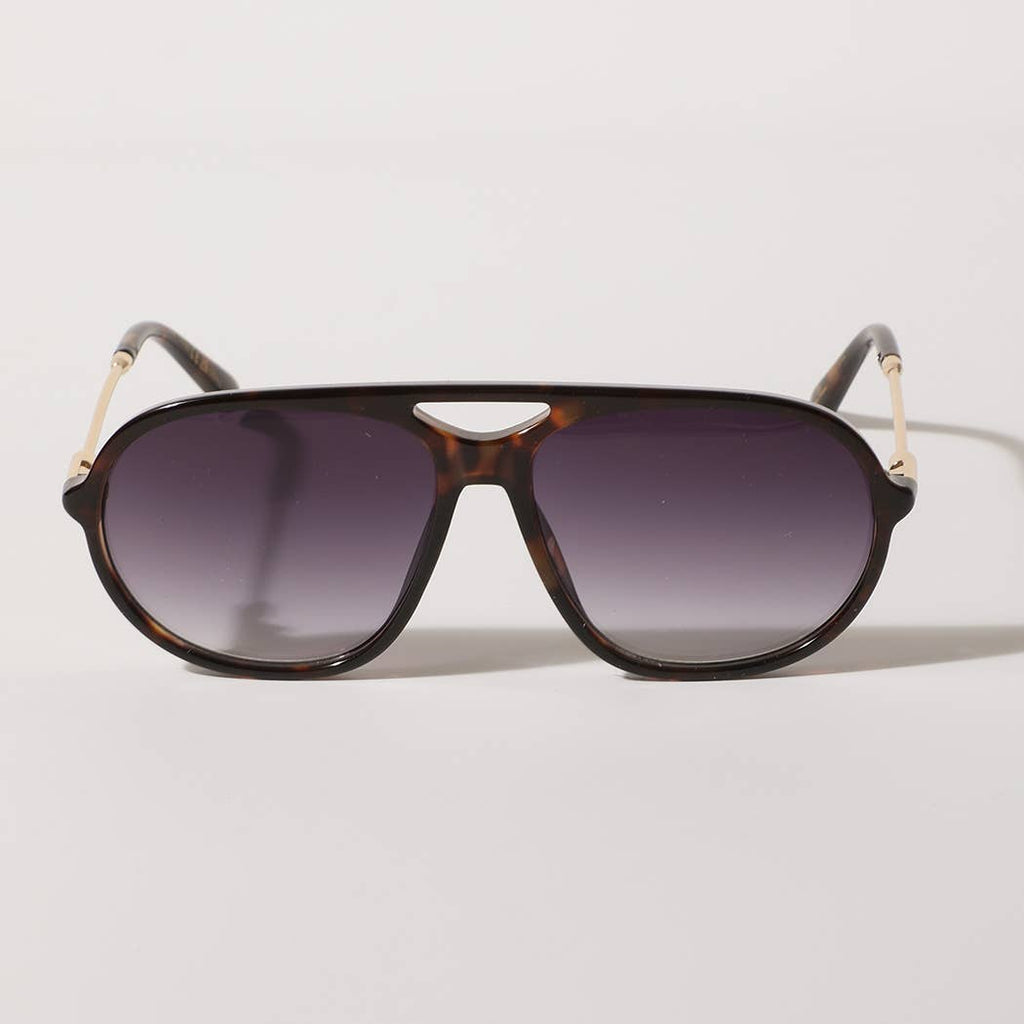 Round Thin-Frame Sunglasses