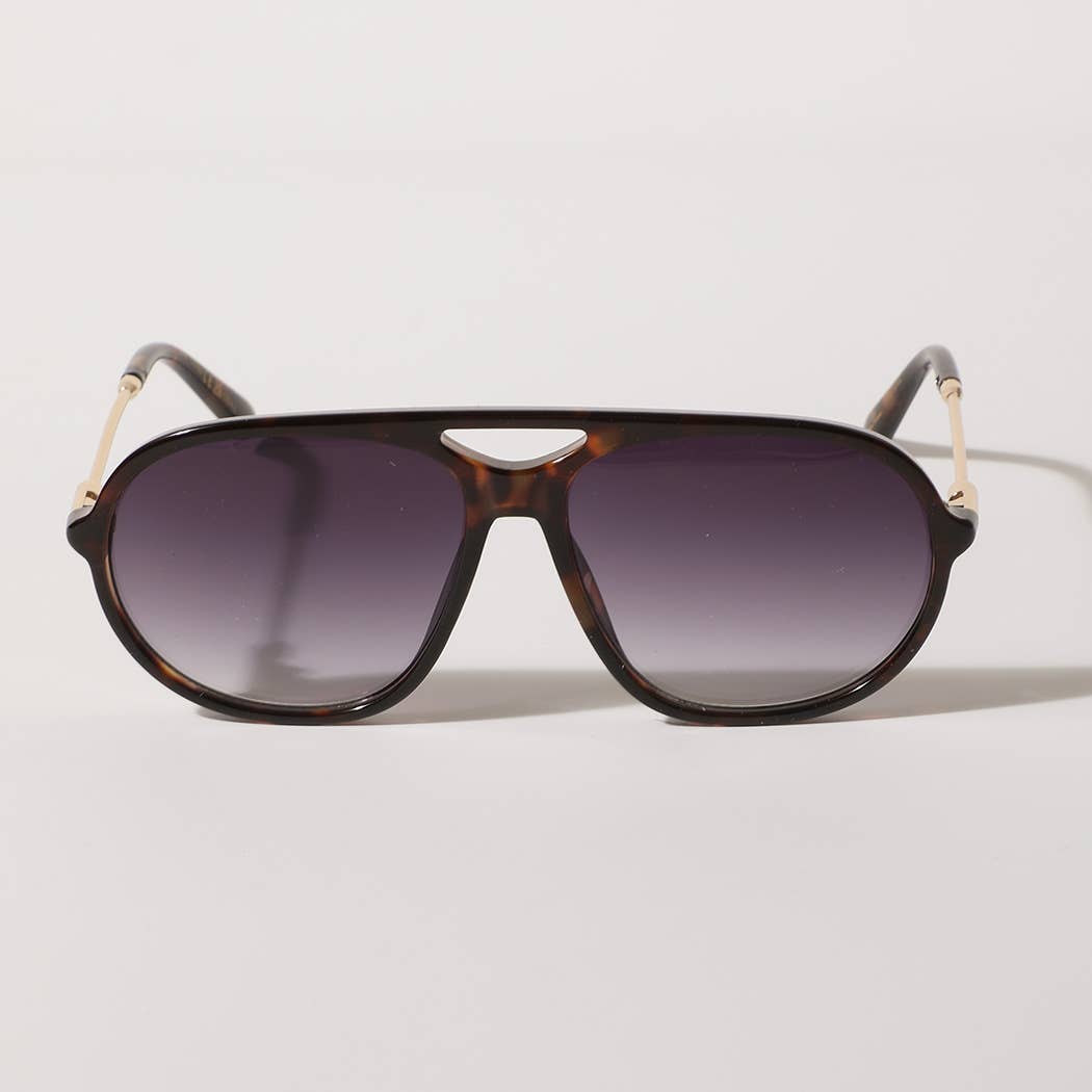 Round Thin-Frame Sunglasses