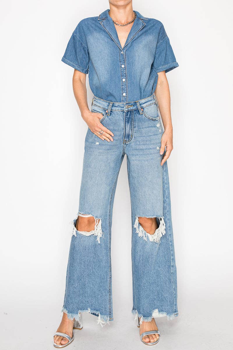 High-Rise Relaxed Flare Jeans