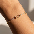Pave Bar U-Link Bolo Bracelet