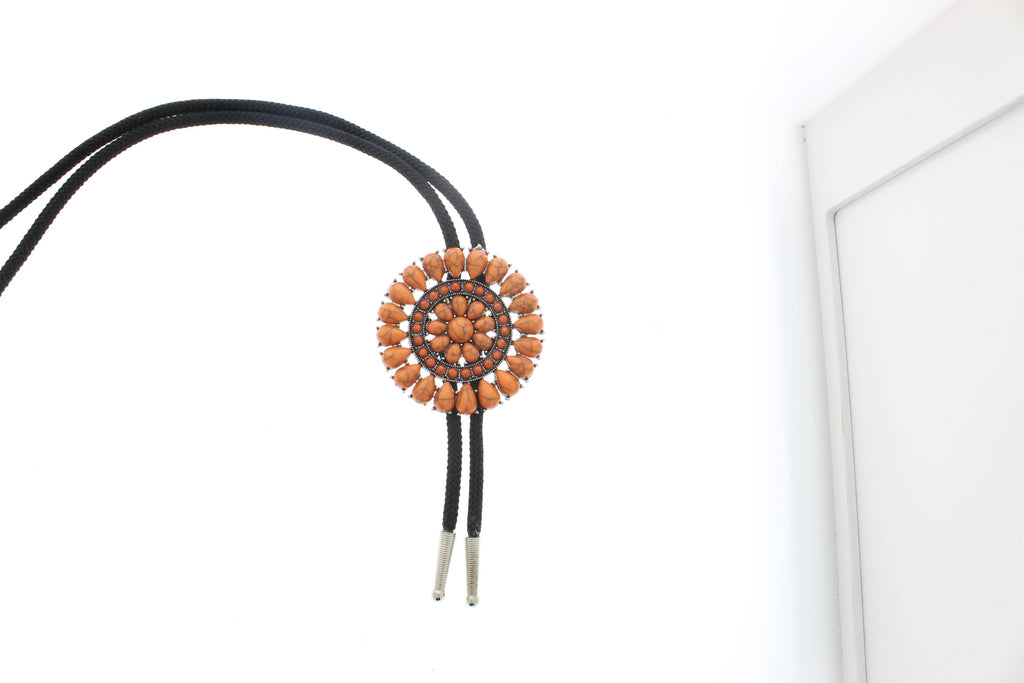 Stone Concho Bolo Tie