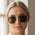 Slim Metal Geometric Sunglasses