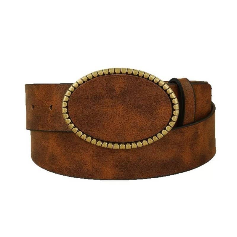 Leopard Western Buckle Belt
