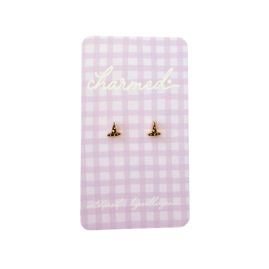 Witch Hat Screw-Back Earrings