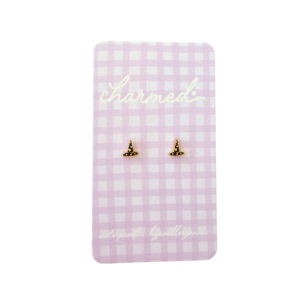 Witch Hat Screw-Back Earrings
