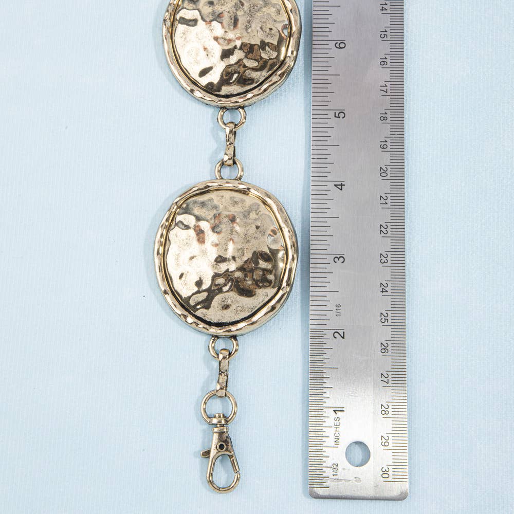 Hammered Disc Concho Chain Belt