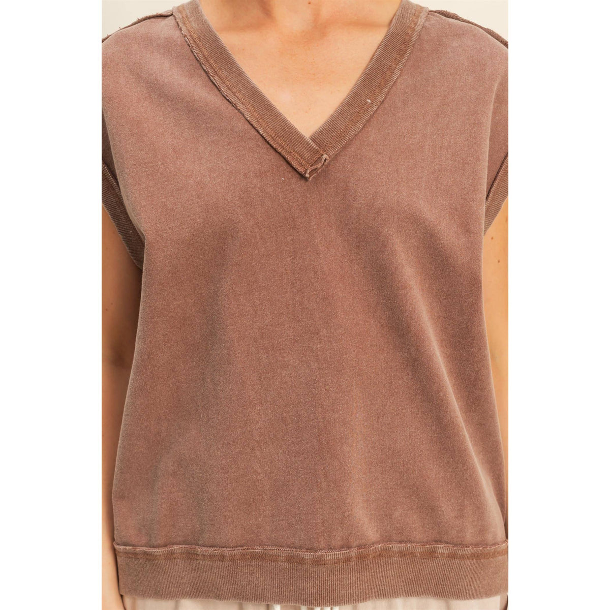 V-Neck Sleeveless Vest