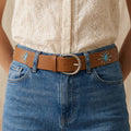 Turquoise Starburst Western Belt