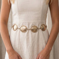 Hammered Disc Concho Chain Belt