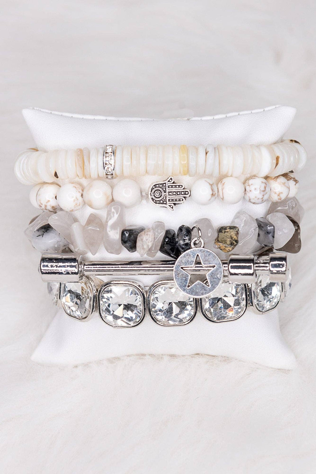 Vera White Bracelet Set