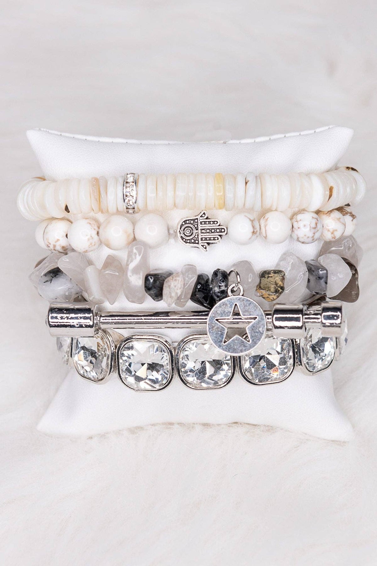 Vera White Bracelet Set