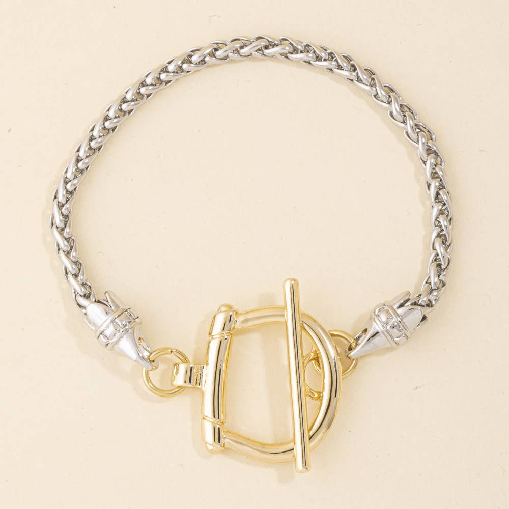 Wheat Chain Toggle Bracelet